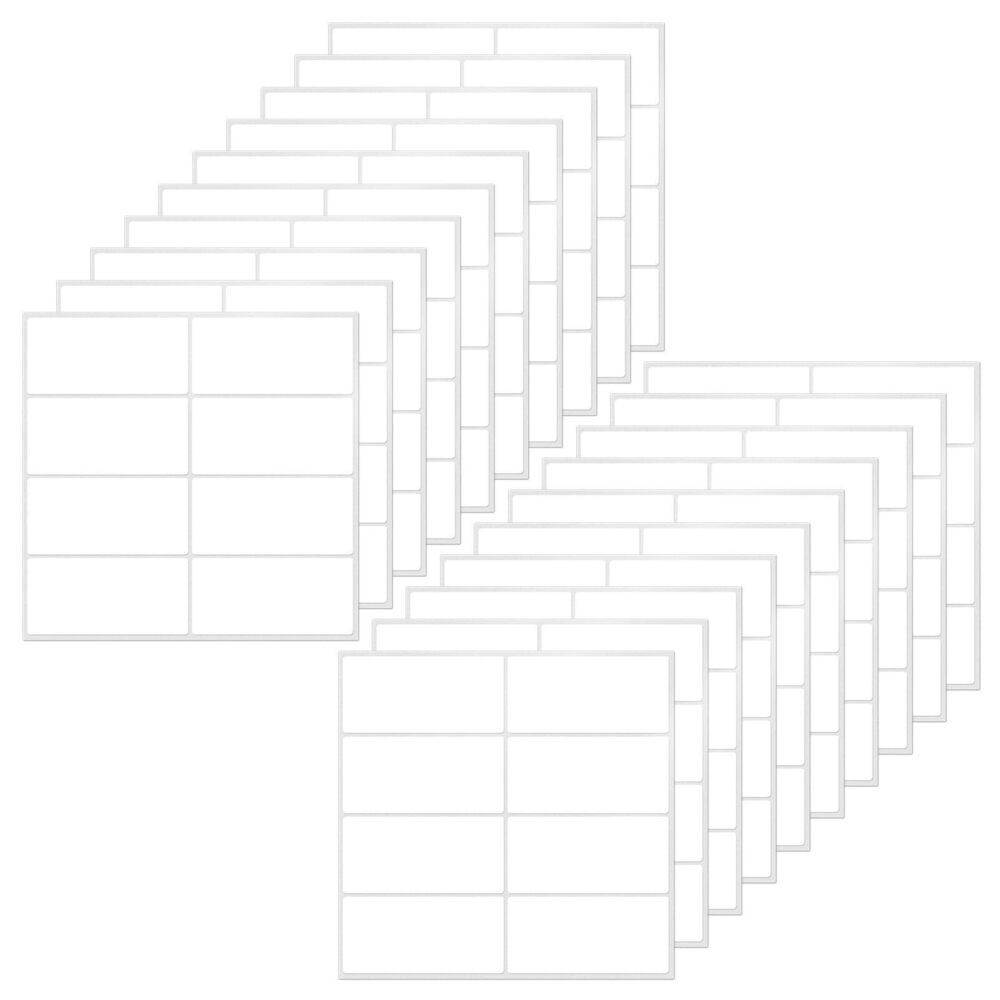 6407 White Color Coding Labels 1.57" × 0.75" Self-Adhesive Rectangle
